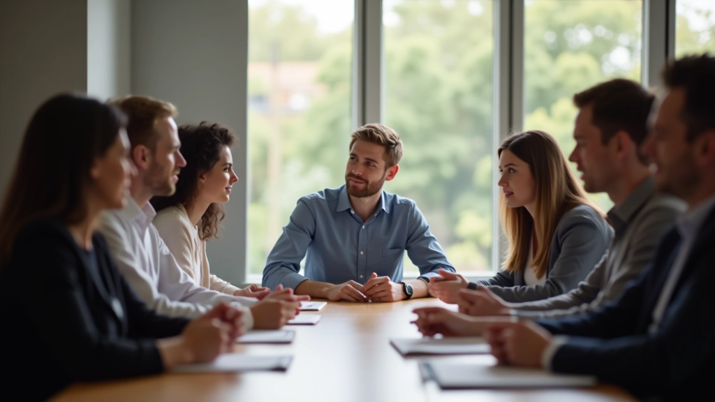 Team in gesprek rond tafel
