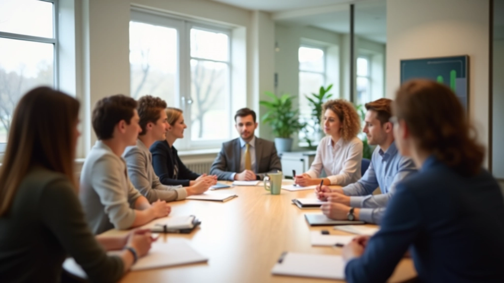 Team in mindful vergadering met open communicatie